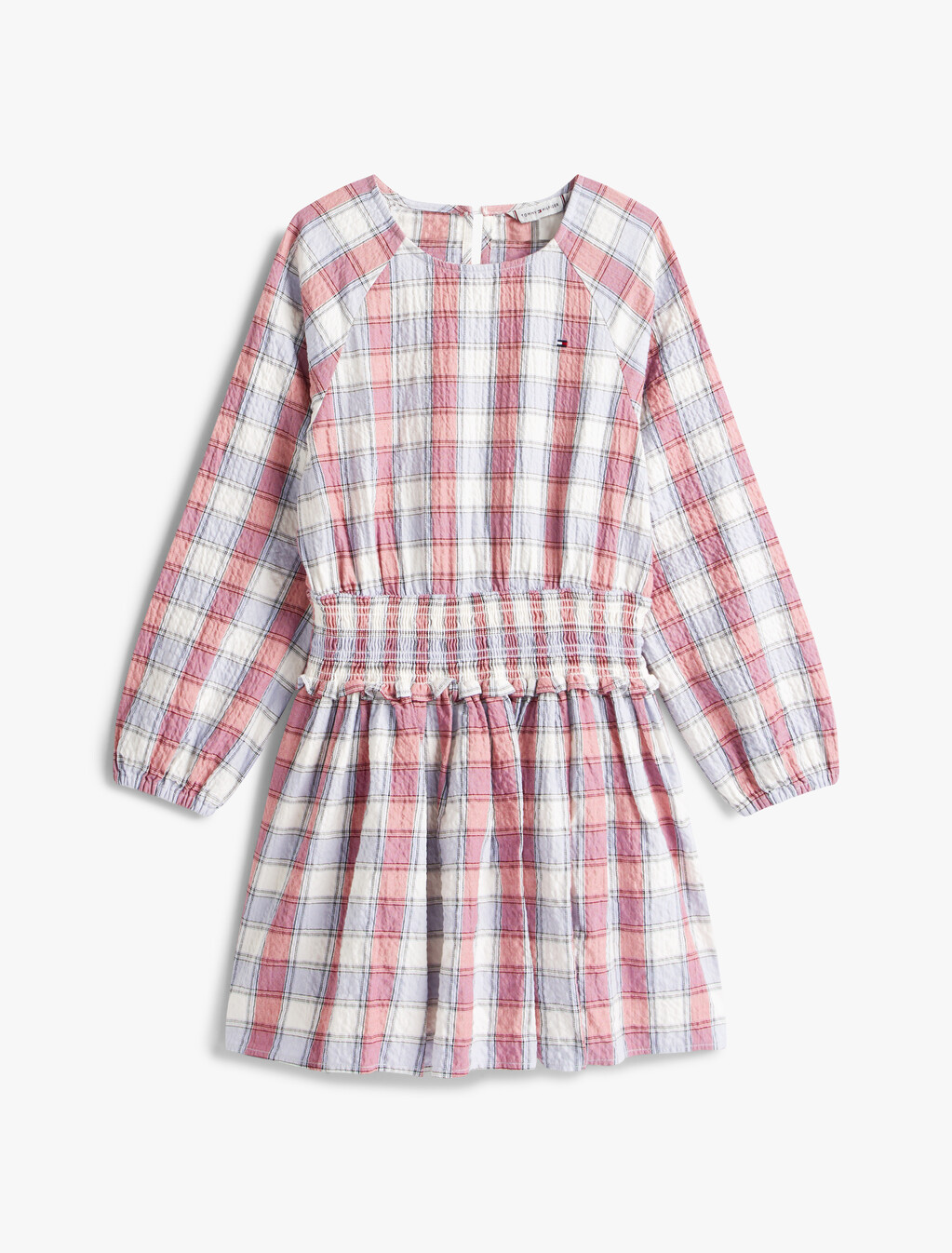 Check Smock Dress, Ancient White Check, hi-res