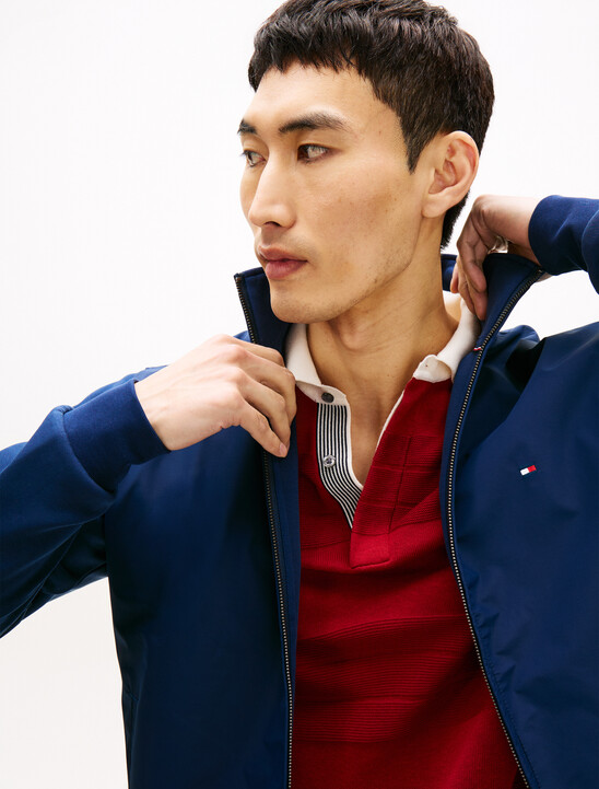 Essential Mix Fabric Zip Thru Jacket