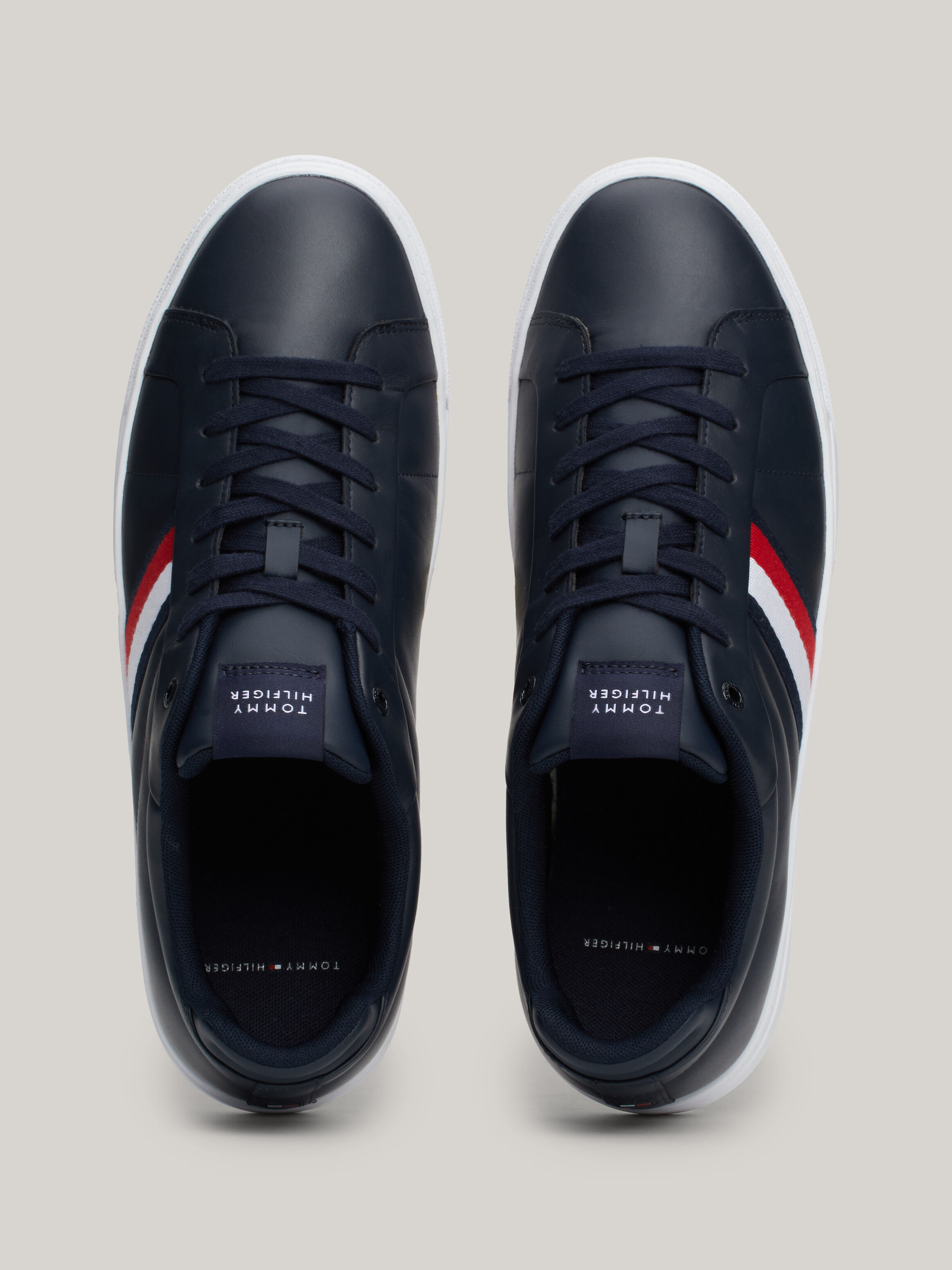 Leather Signature Tape Court Trainers blue Tommy Hilfiger Hong Kong