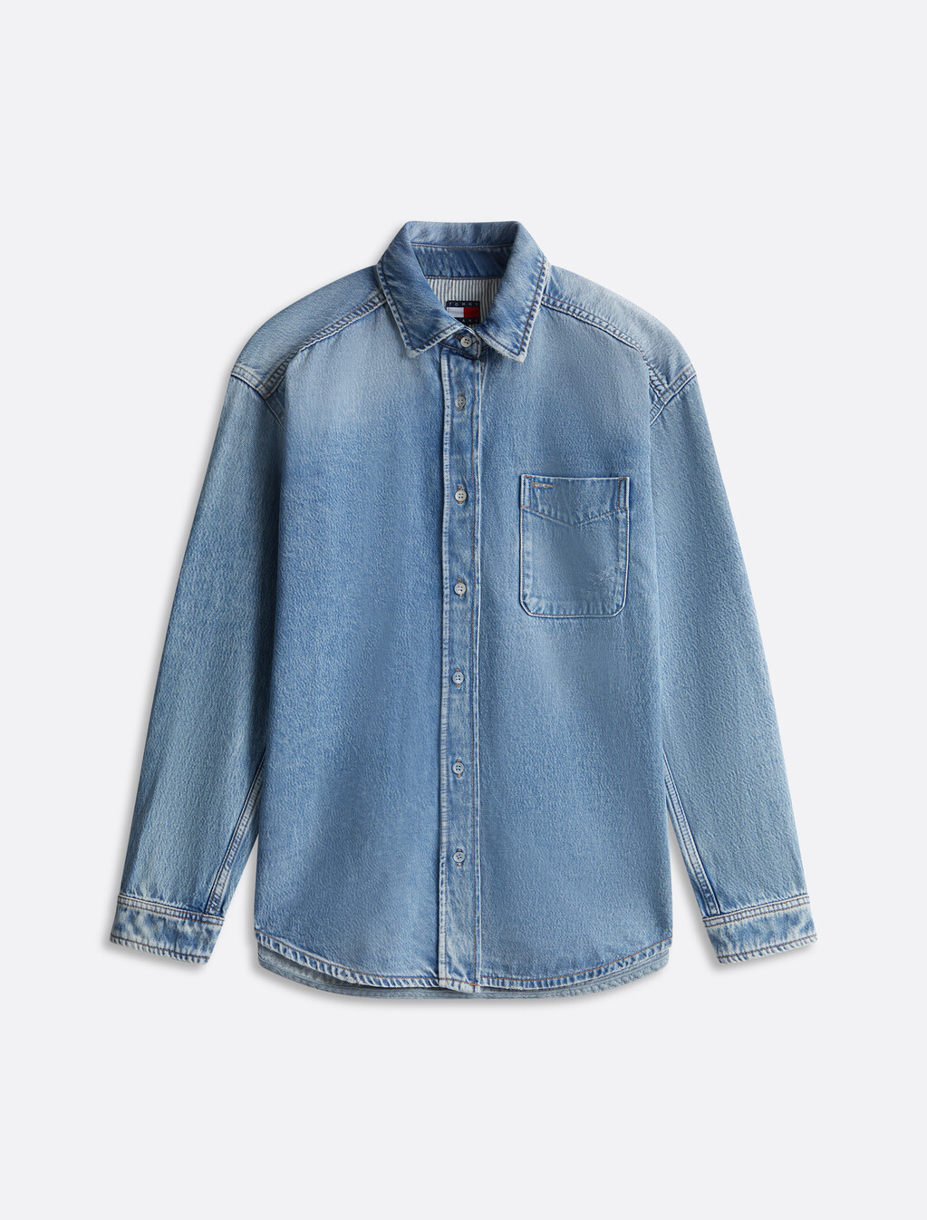 Relaxed Denim Overshirt, Denim Medium, hi-res