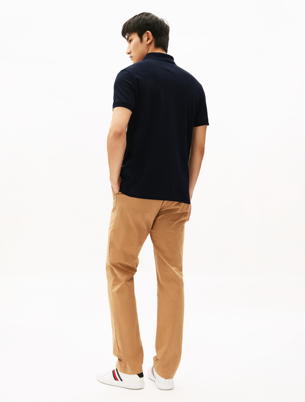 Global Stripe 條紋拼色 Polo 衫, Desert Sky, hi-res