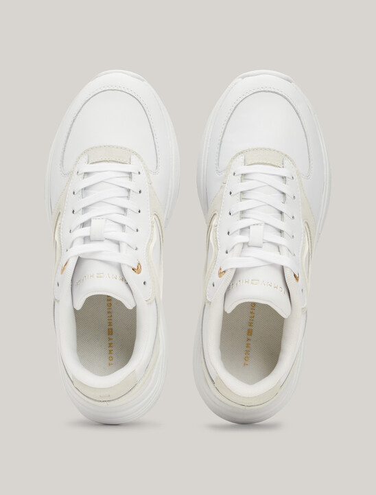 Sport Casual Chunky Leather Runner Trainers