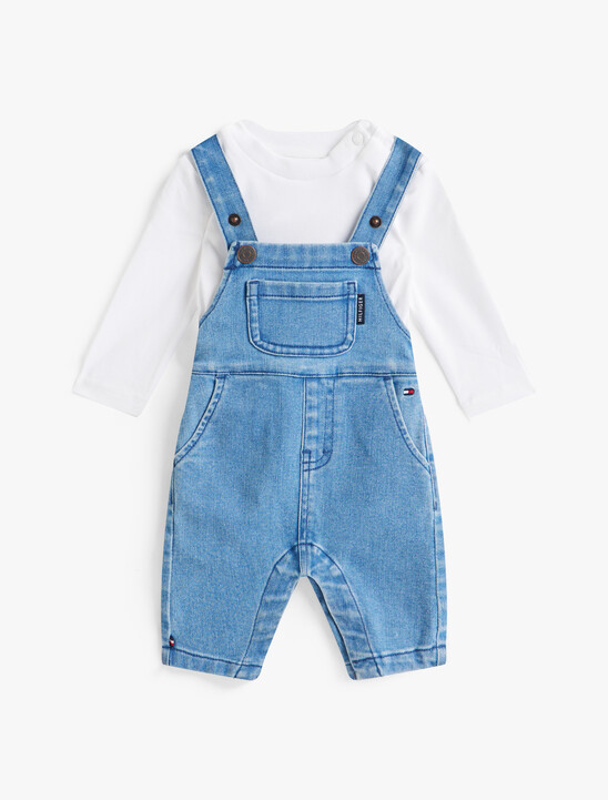 Denim Dungarees And T-Shirt Set