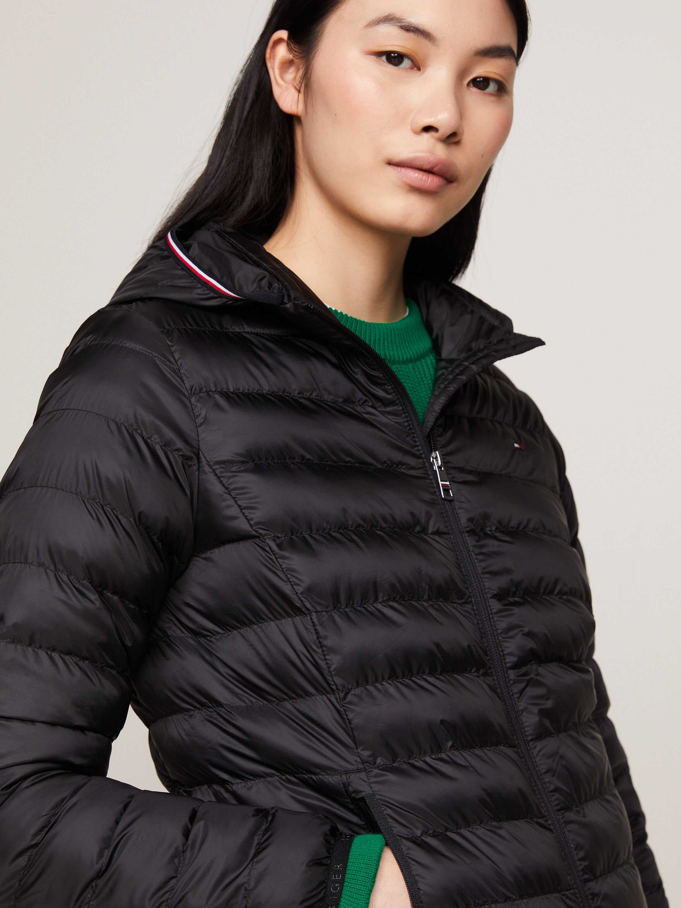 Tommy hilfiger stripe padded bomber jacket cheap