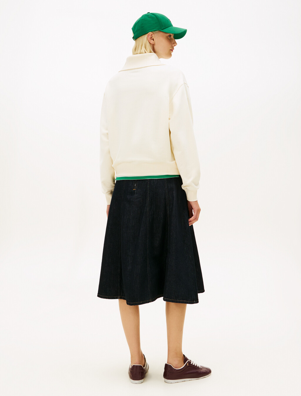 Logo Embroidery Terry Half-Zip Jumper, Calico, hi-res