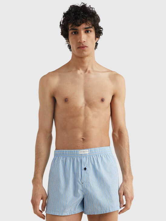Men's Underwear Satin Boxers Turquoise -  Hong Kong