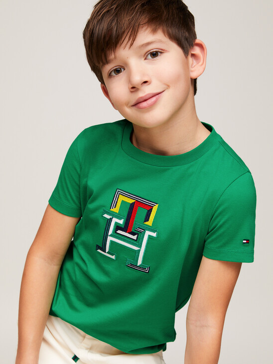 TH Monogram Multicolour Embroidery T-Shirt