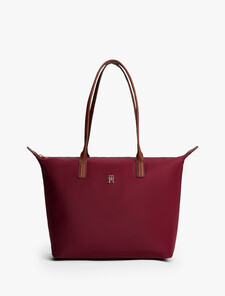 TH Monogram Tote Bag, Deep Rouge, hi-res
