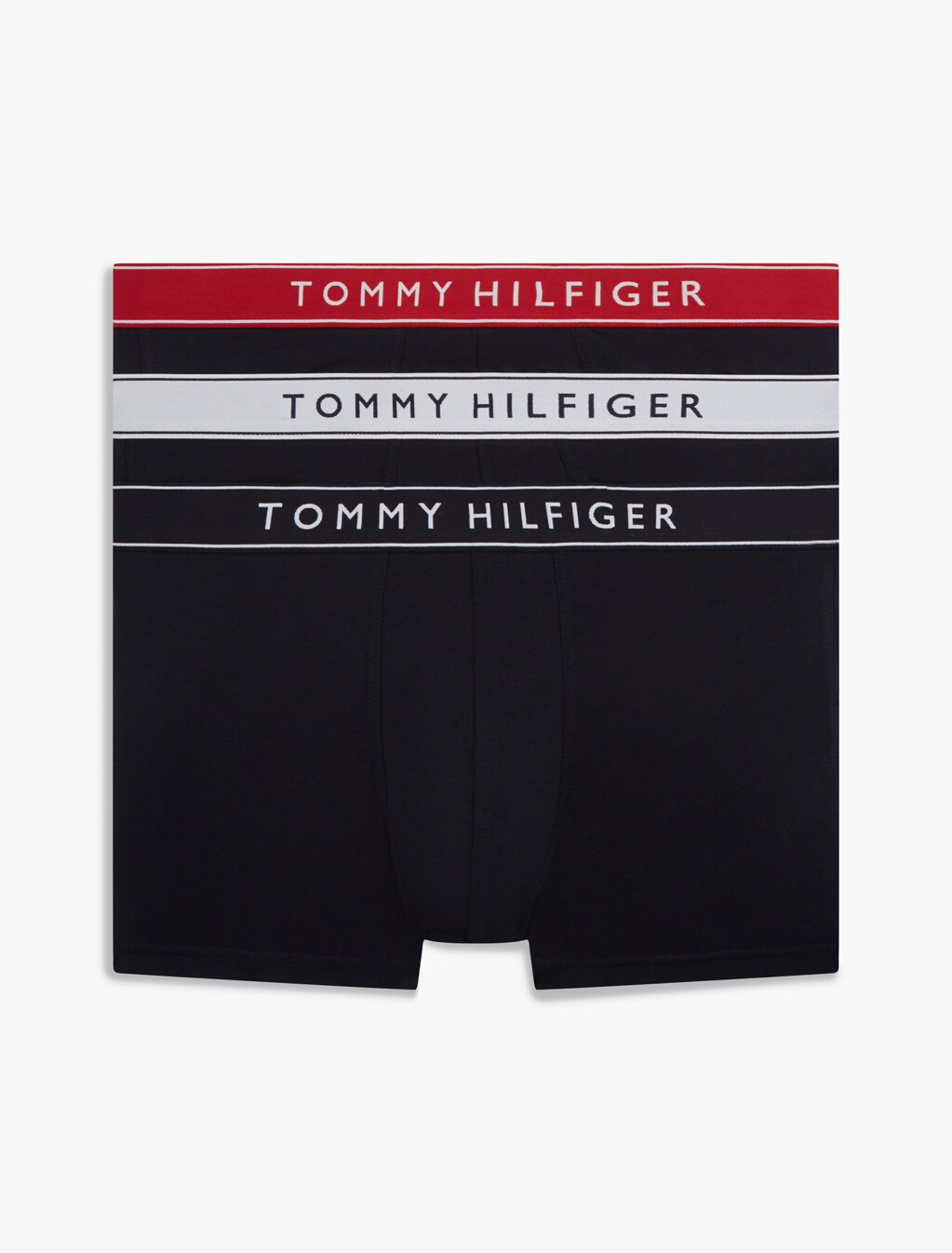 3-Pack Essential Logo Waistband Trunks, Nb//White/ Medium Red/ Navy Blue, hi-res