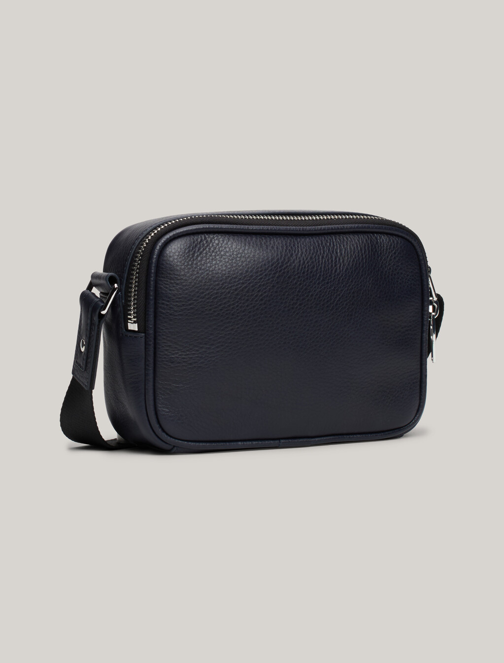 Corporate Woven Detail Leather Camera Bag, Space Blue, hi-res