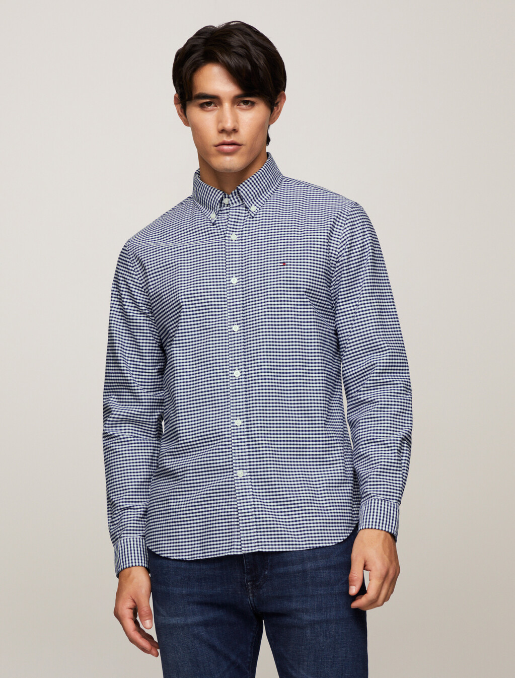 Heritage Gingham Oxford Shirt, Desert Sky / White, hi-res