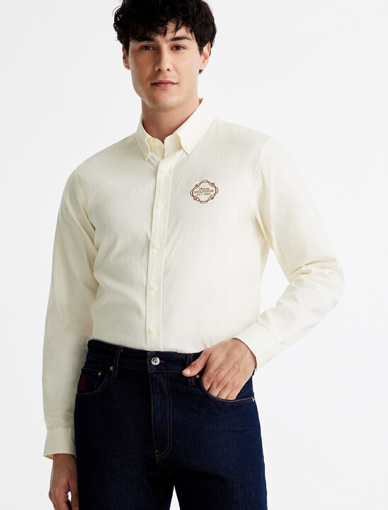 Jacquard Pattern Stripe Shirt