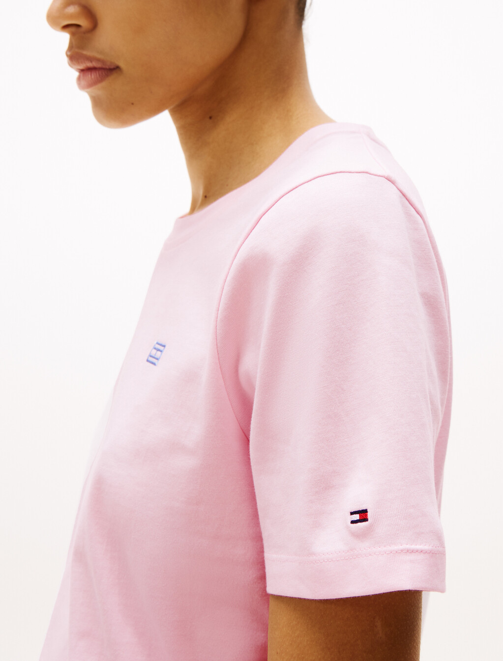 Contrast Flag T-Shirt, Light Pink, hi-res
