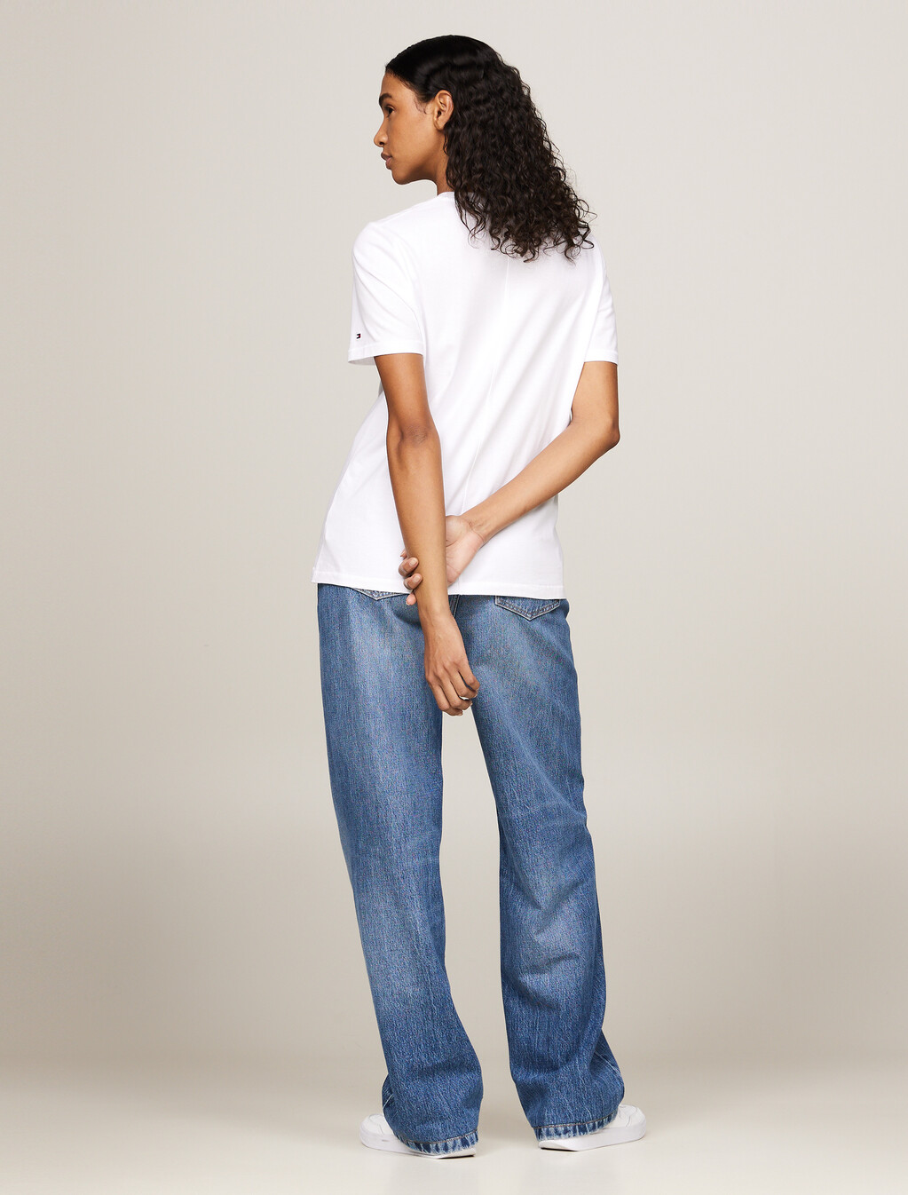 Script Logo Embroidery T-Shirt, Th Optic White, hi-res