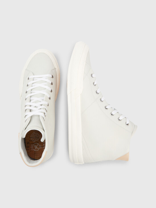 Leather Monogram High-Top Trainers
