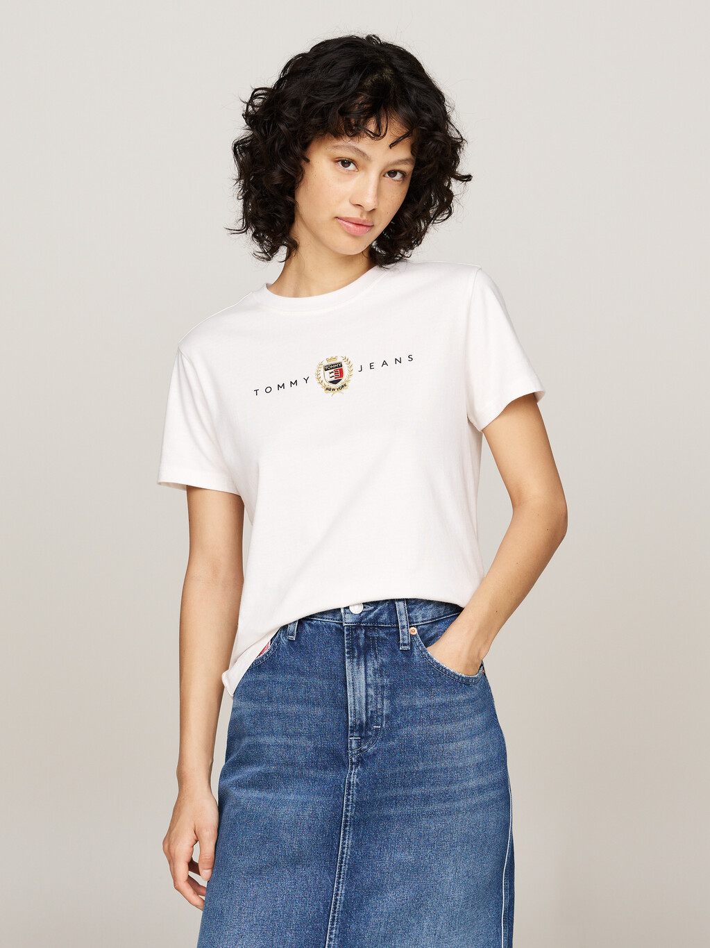 Tommy Prep Crew Neck T-Shirt, Ancient White, hi-res