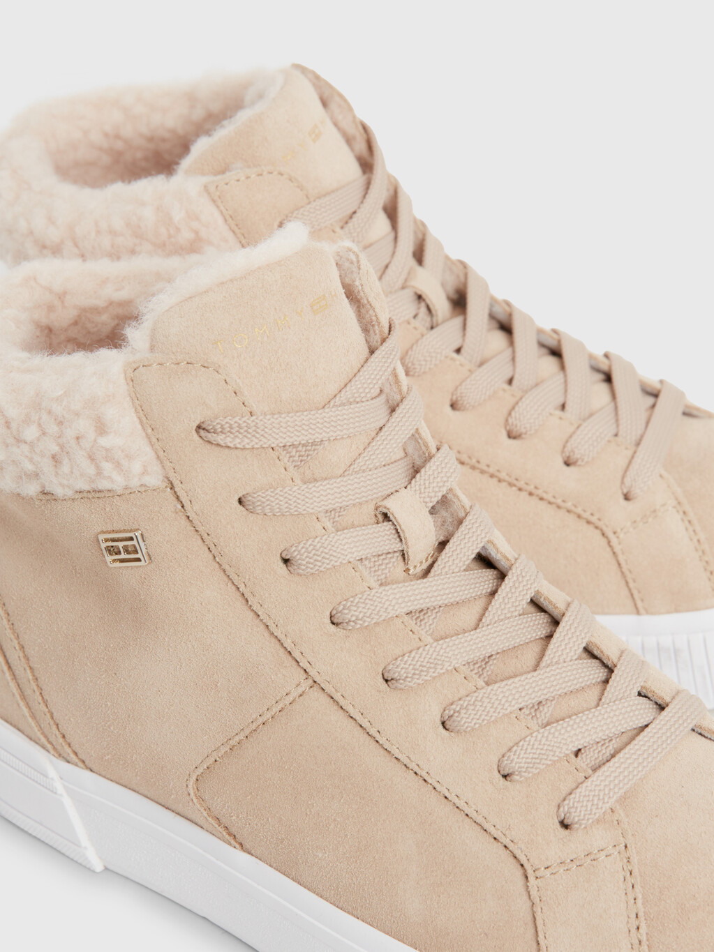 Suede High-Top Trainers, Merino, hi-res