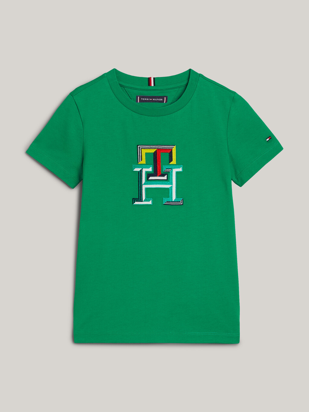 TH Monogram多色刺繡 T 恤, Olympic Green, hi-res