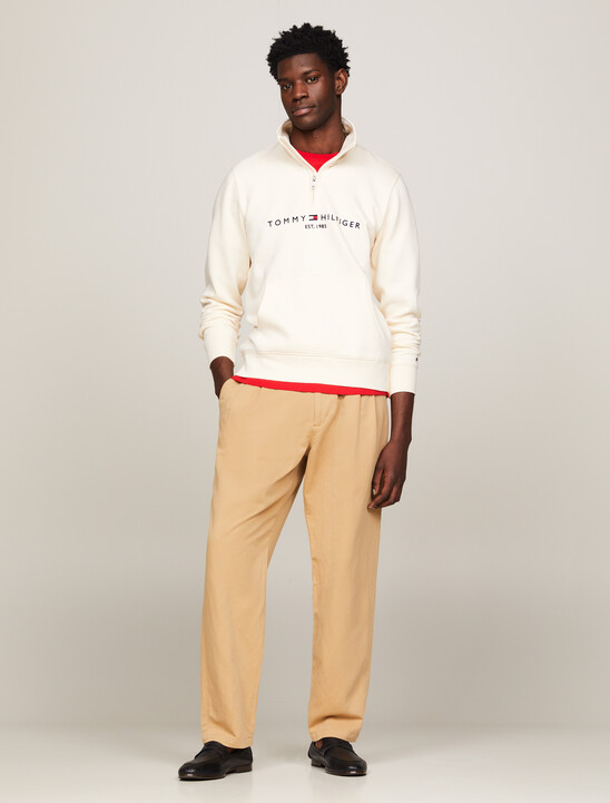 Pleated Straight Leg Chinos