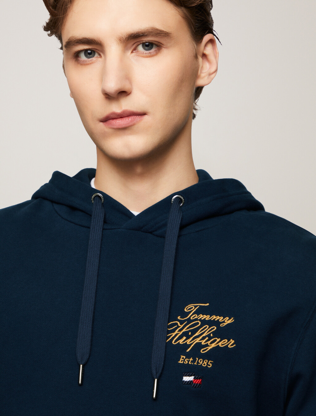 Script Logo Embroidery Hoodie, Night Sky, hi-res