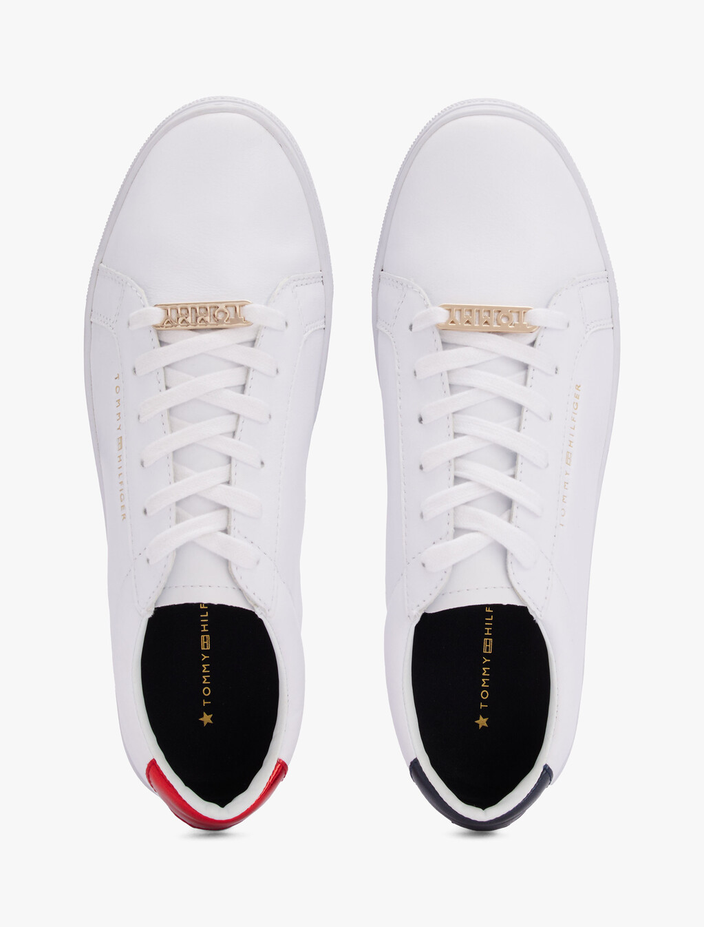 Metallic Back Lace-Up Trainers, RWB, hi-res