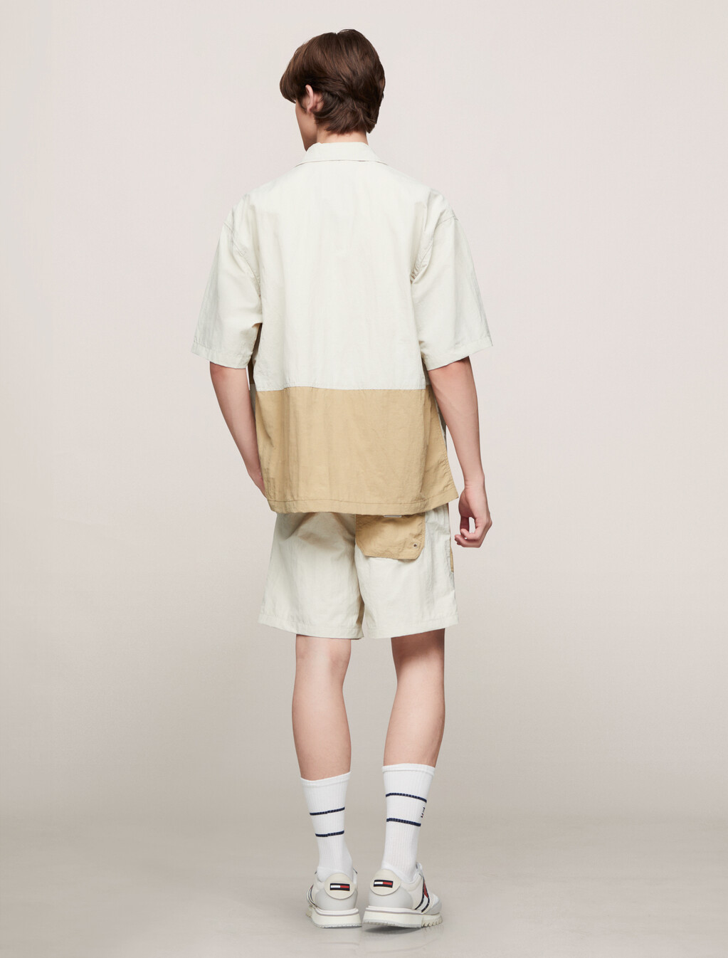Skate Fit Color Block Shacket, Gentle Gold, hi-res