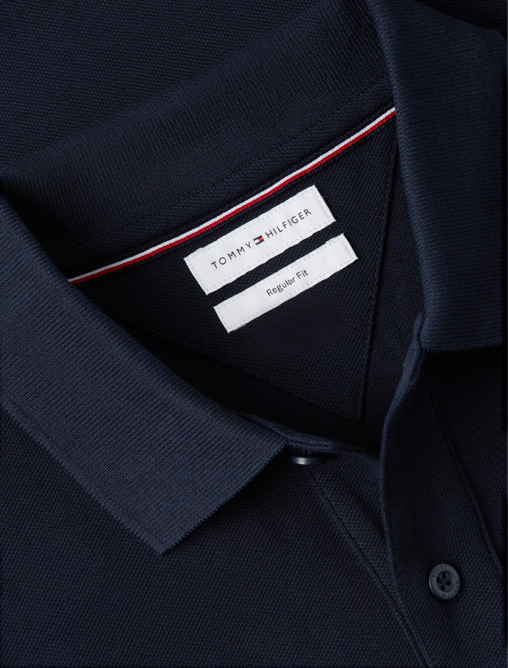 Regular Fit Logo Stripe Polo Shirt, Navy Blue, hi-res