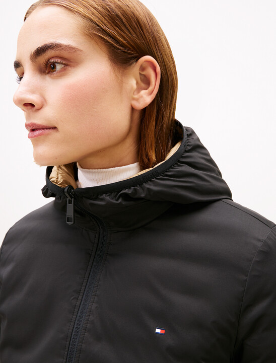 彈性尼龍輕盈羽絨雙面外套