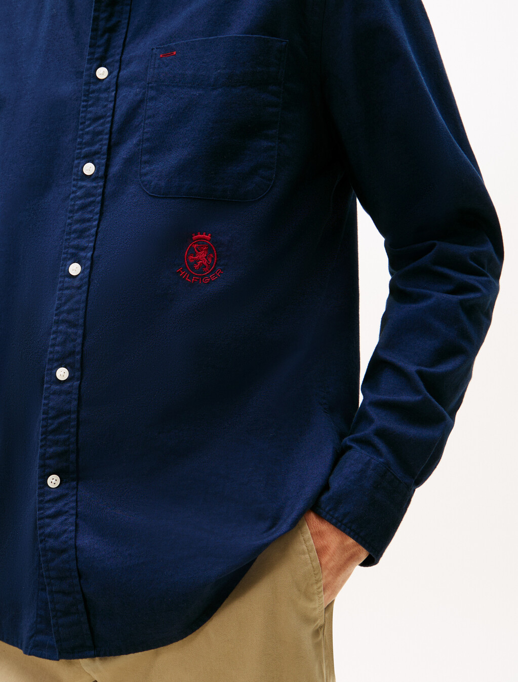 Regular Fit Brushed Oxford Shirt, Preppy Navy, hi-res