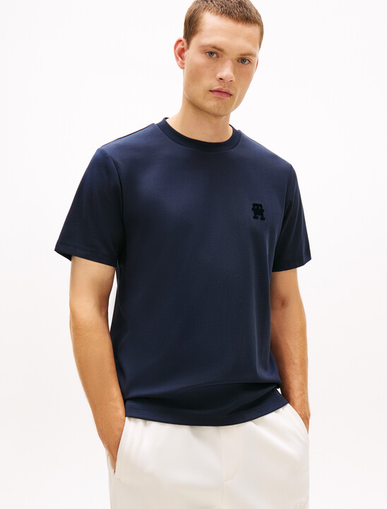 TH Monogram Applique Double Knit T-Shirt
