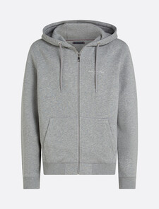 Small Logo Zip Thru Hoodie, Medium Grey Heather, hi-res