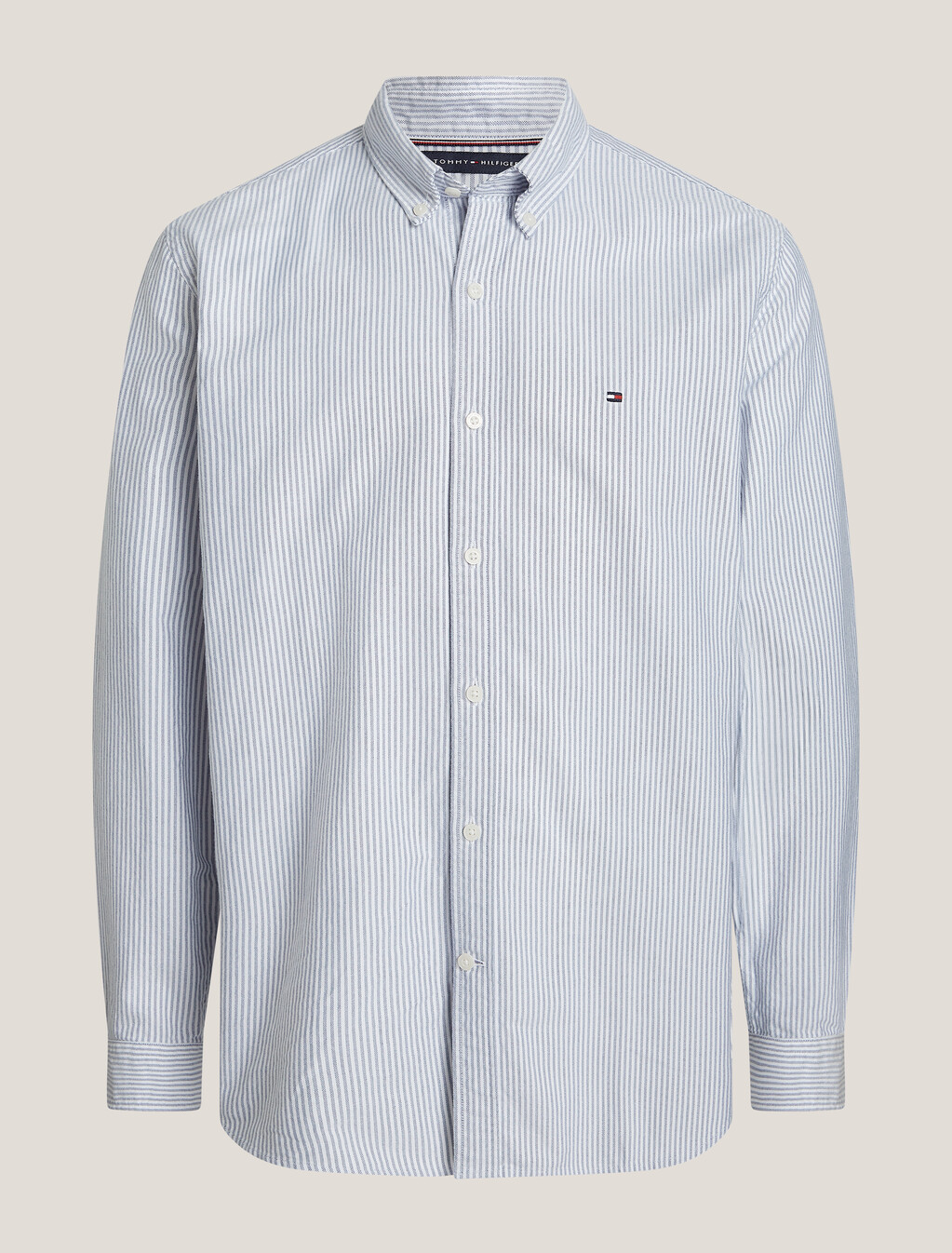Stripe Organic Cotton Oxford Shirt, Royal Blue / White, hi-res