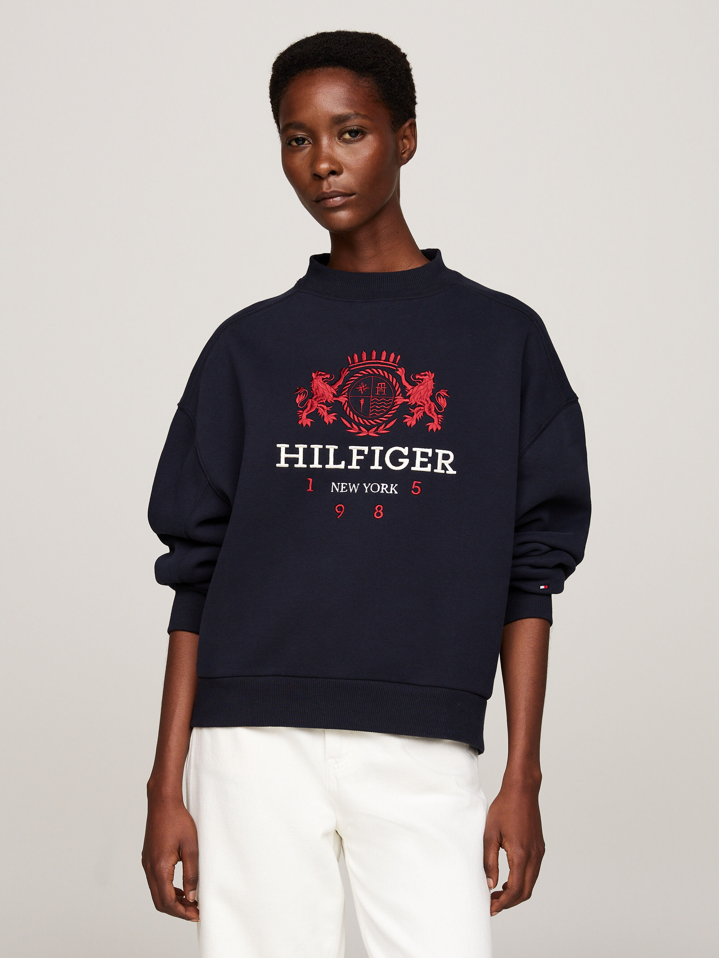 Logo Embroidery Relaxed Sweatshirt