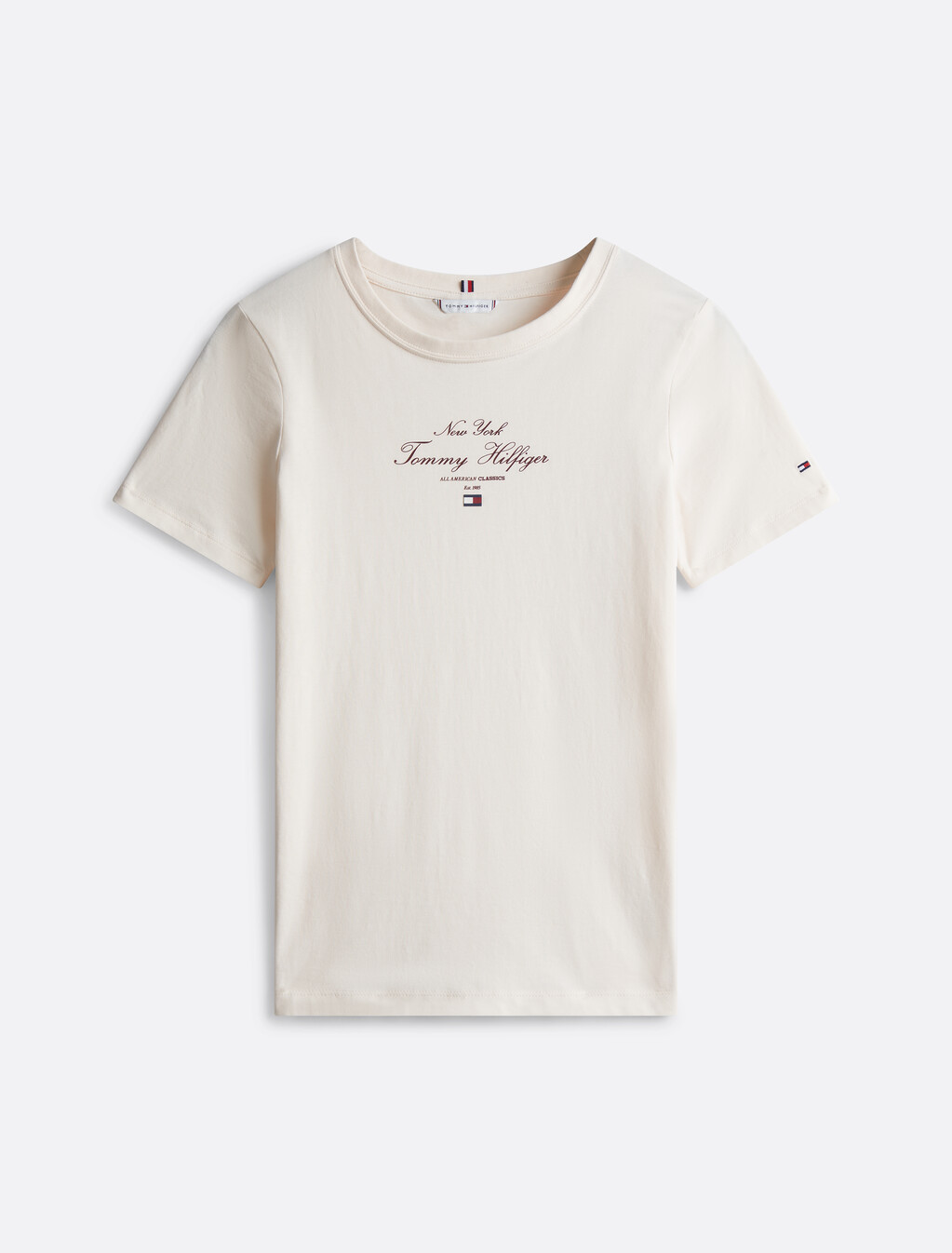 Script Logo T-Shirt, Ivory Petal, hi-res