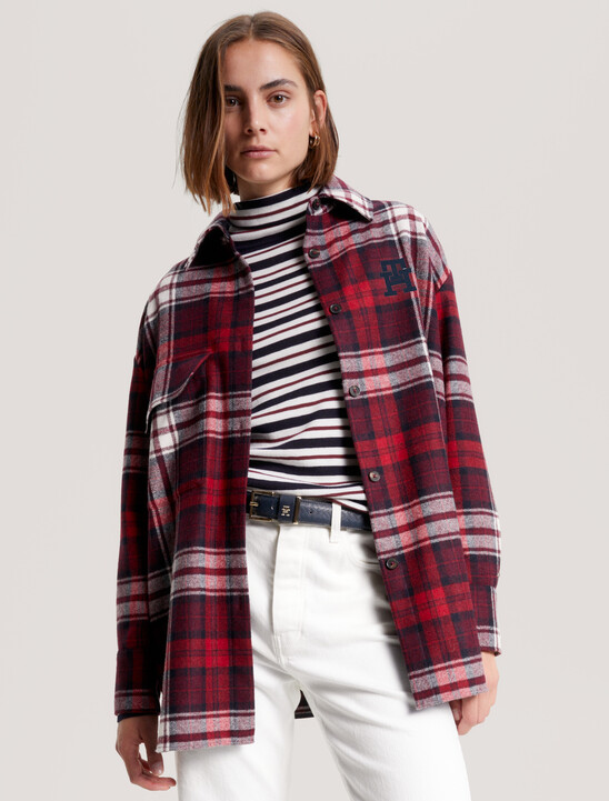 TOMMY 蘇格蘭格紋襯衫式外套