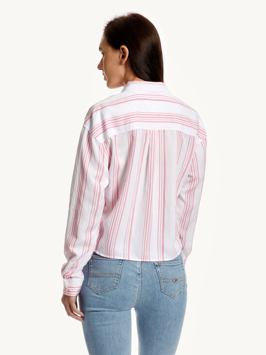 TIE-FRONT STRIPE SHIRT TIE-FRONT STRIPE SHIRT