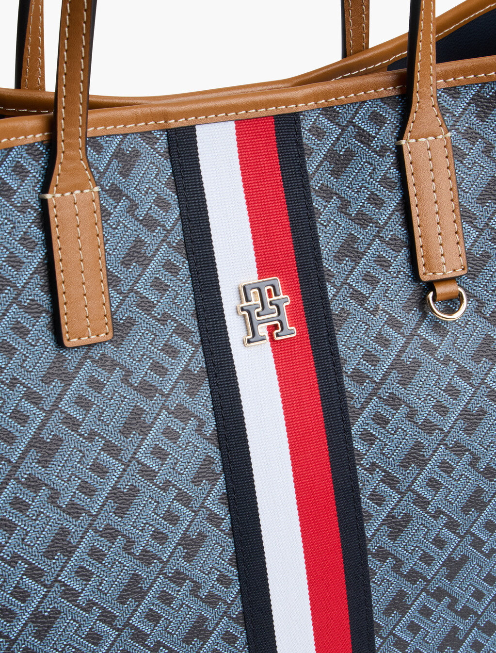 TH Monoplay Global Stripe Crossbody Satchel, Space Blue, hi-res