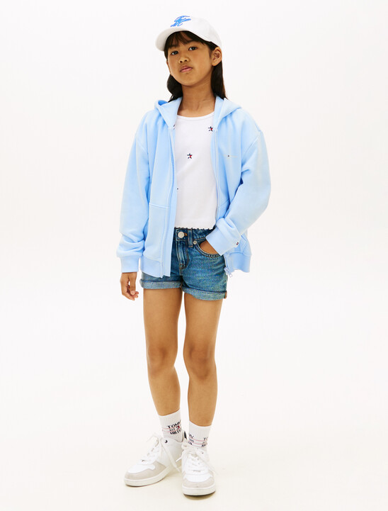 Faded Skinny Denim Shorts