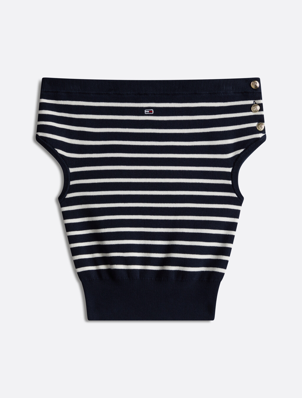 Off-The-Shoulder Cap Sleeve Jumper, Dark Night Navy, hi-res