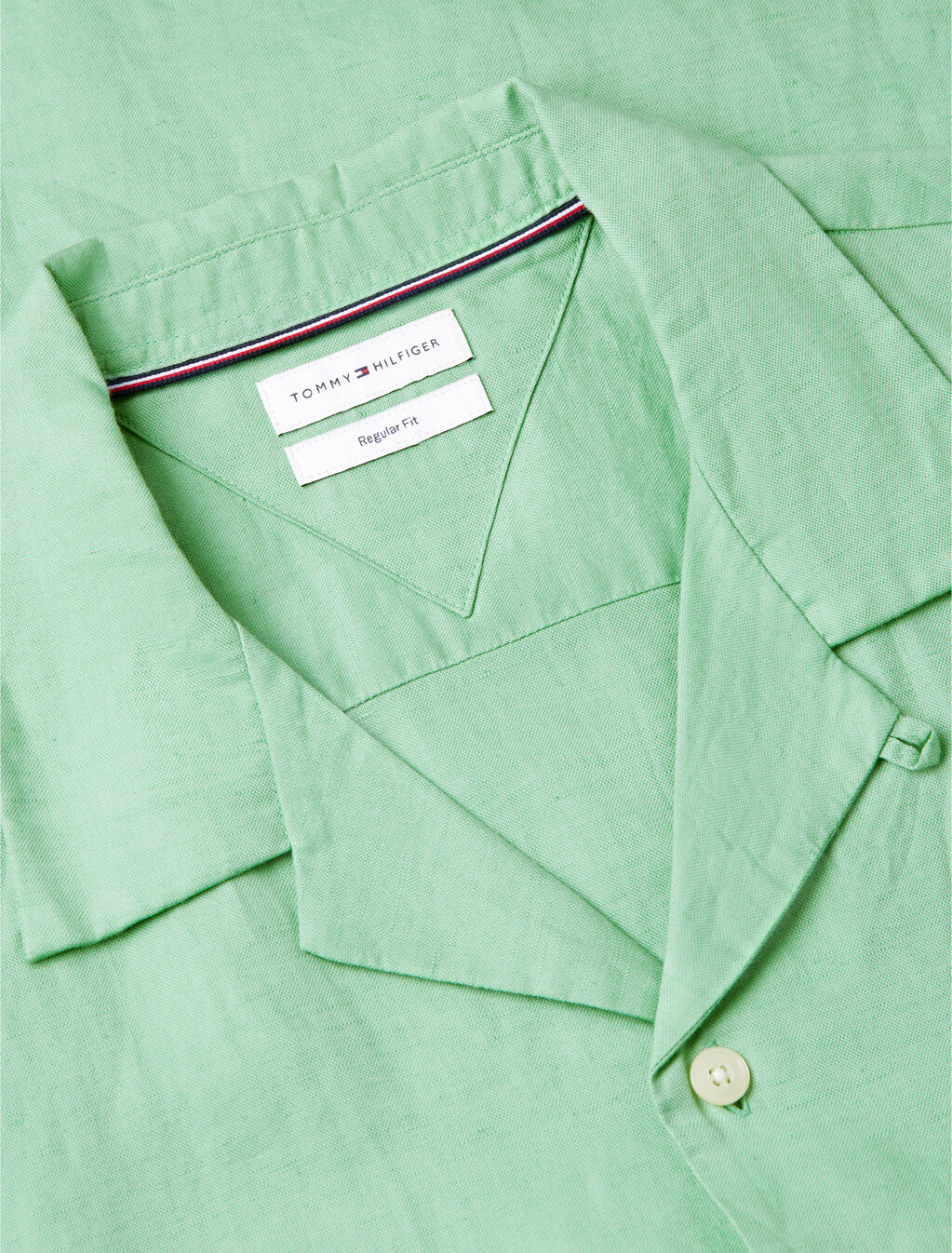 Regular Fit Linen Blend Short Sleeve Shirt, Cut Grass, hi-res