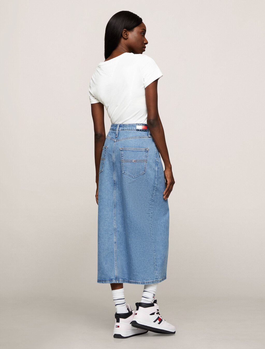 Essential Logo Slim T-Shirt, White, hi-res