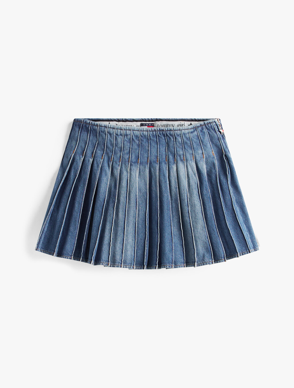 Tommy Girl 牛仔百褶迷你裙裝, Indigo Wash, hi-res