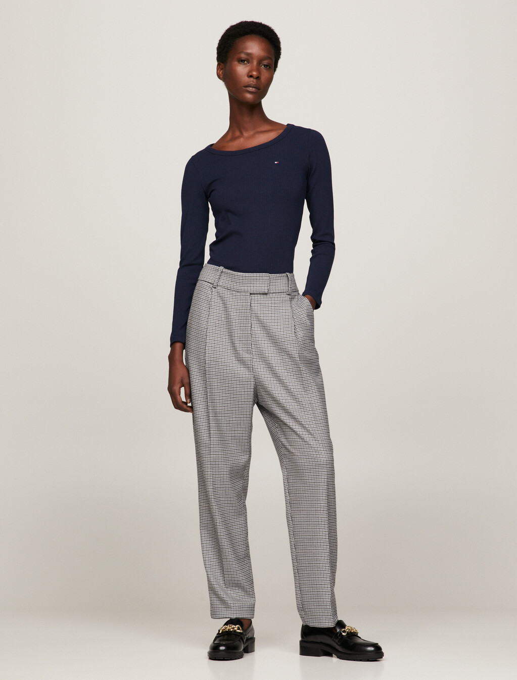 Ribbed Slim Fit Long Sleeve T-Shirt, Desert Sky, hi-res