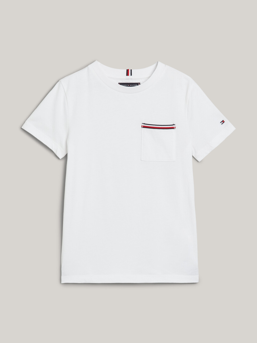 Patch Pocket Signature Detail T-Shirt, White, hi-res