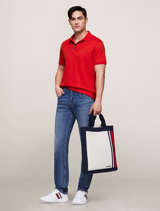 條紋鈕襟 Polo 衫