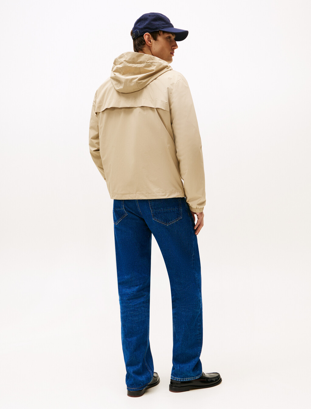 Hooded Nylon Jacket, Sandalwood, hi-res