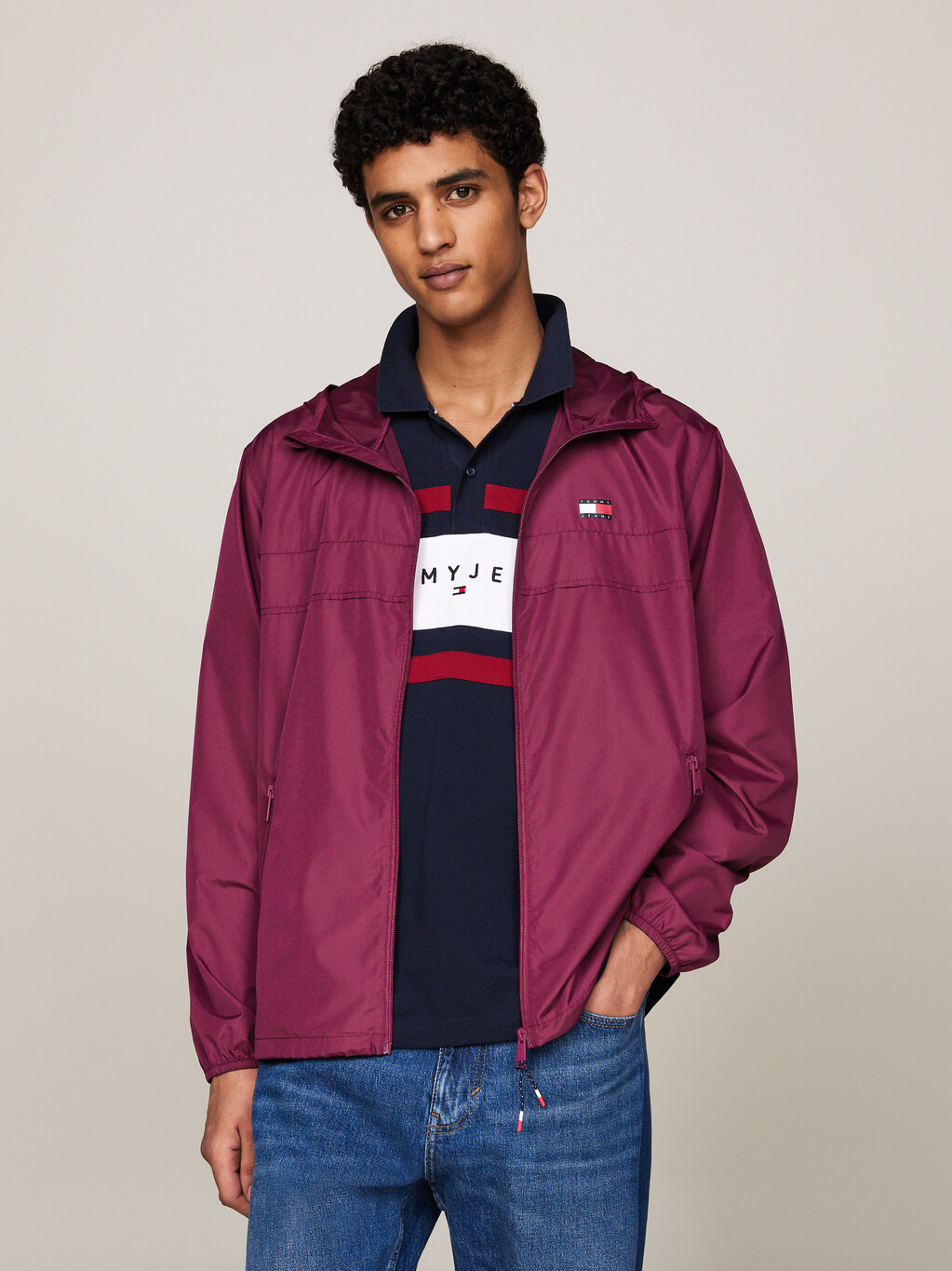 Chicago Zip-Thru Lightweight Windbreaker, Valley Grape, hi-res