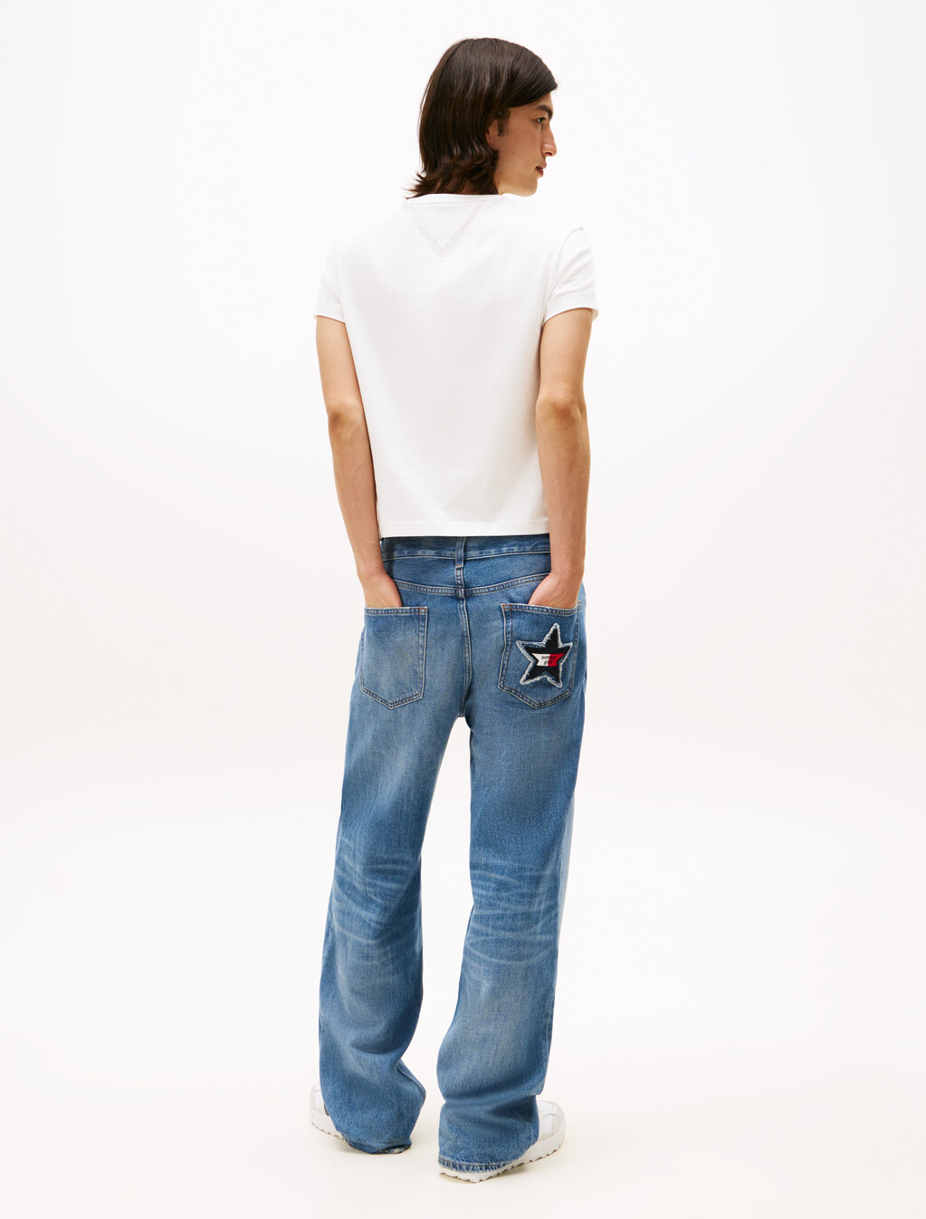 Tommy Girl 印花圖案標準版型 T 恤, Ecru, hi-res