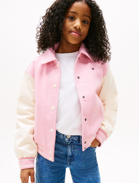 Back Logo Varsity Bomber Jacket