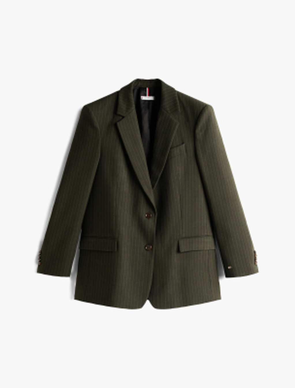 細條紋寬鬆西裝外套, Came Green Pinstripe, hi-res